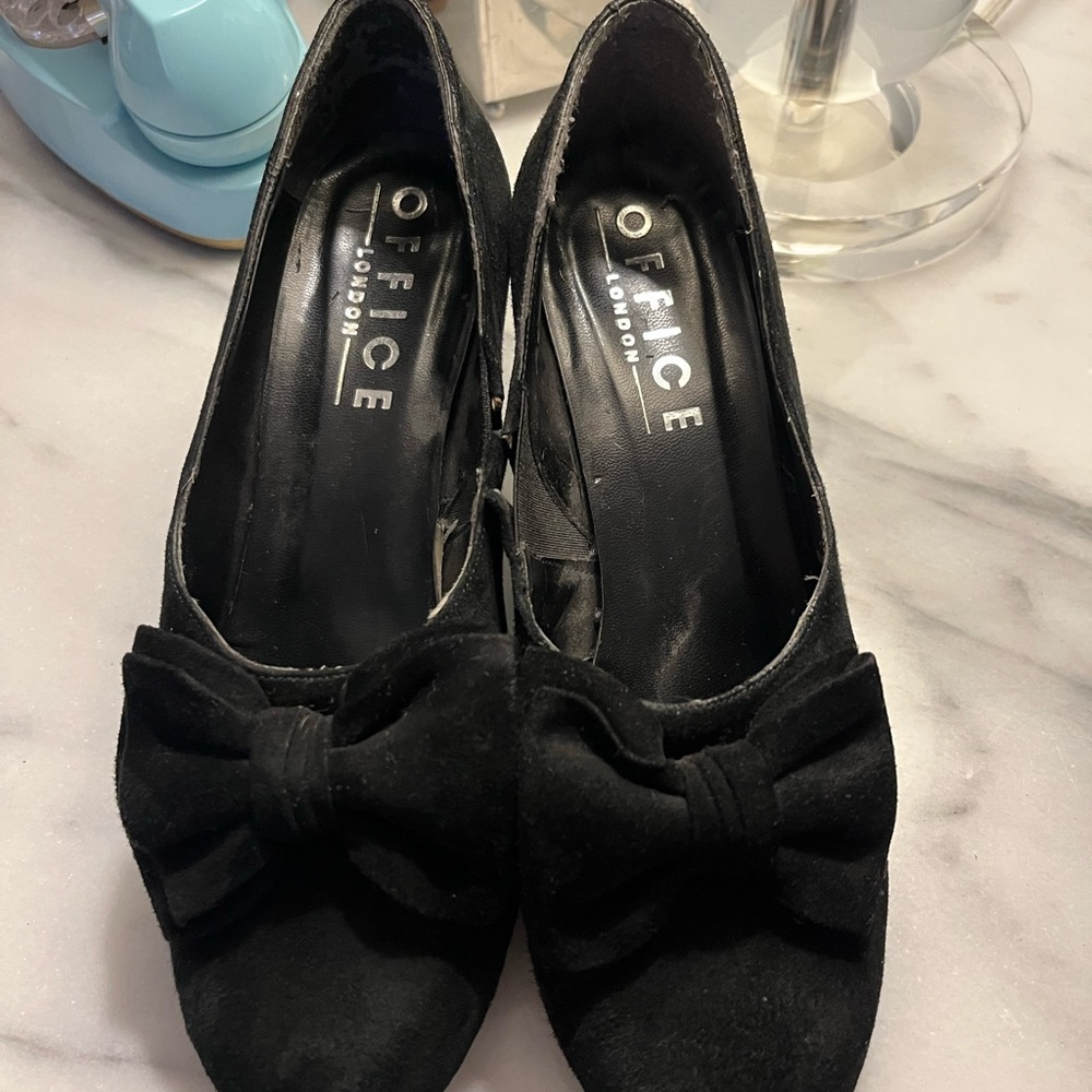 Office Women's Black Bow Shoes size 7.5